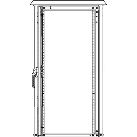50Hx25Wx25D in (1) Bay,Outdoor Cabinet UL50 Red