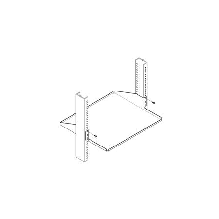 Center mount shelf, steel, 23" rack