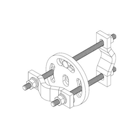 Universal Round Crossover Plate joins 2-3/8 up to 3-1/2 in OD Round Members