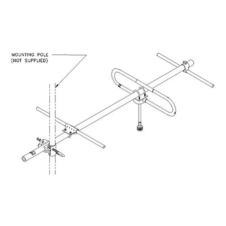 138 - 174 MHz SY203 Antenna with N Male Connector, (E) Mount