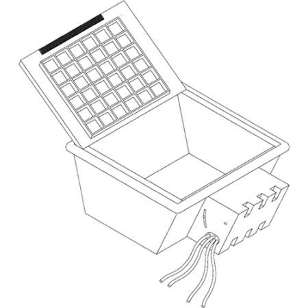 Tate Access Floor Box with Integrated 6 dBi Junction Box Antenna with 4 RPTNC Male Connectors