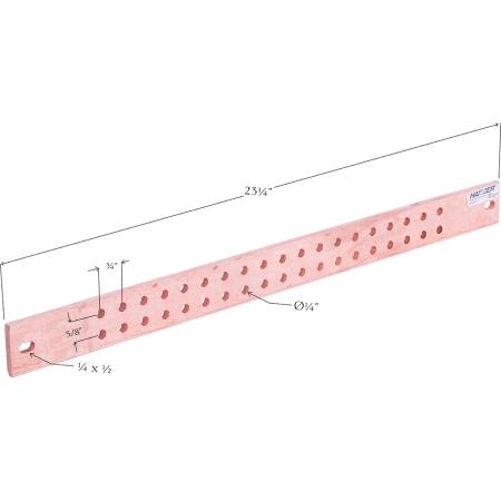 1/4" x 1.5" x " 23.25" Tin Rack Ground Bar