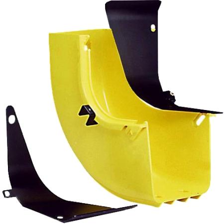 FiberGuide® 90° Up Elbow, 4 in x 4 in, yellow