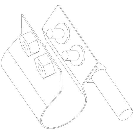 Harger, Inc. - 1/2 Coax Ground Kit Green 5ft tail - CGKB1/2-5 - Tessco