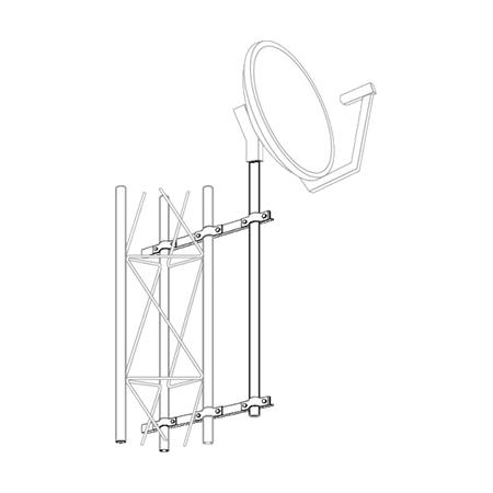 MOUNT DISH ASSY 25G 2STDX3'DBS
