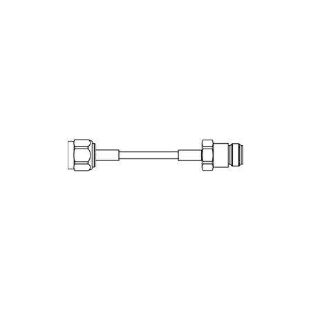 1.5 ft DC - 6 GHz Plenum Cable Assembly with N Male - N Female Connectors, Red Jacket