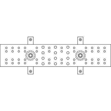 1/4" x 4" x 12" Tin Ground Bar Only. J Pattern