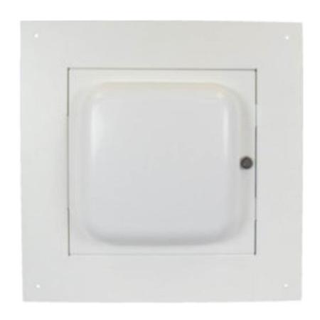Hard Lid Ceiling Enclosure with Interchangeable Semi-Transparent Door and Key Lock