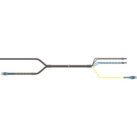 50 ft HELIAX FiberFeed Hybrid Cable Assembly, DLC - DLC 2 Fiber Duplex, SM