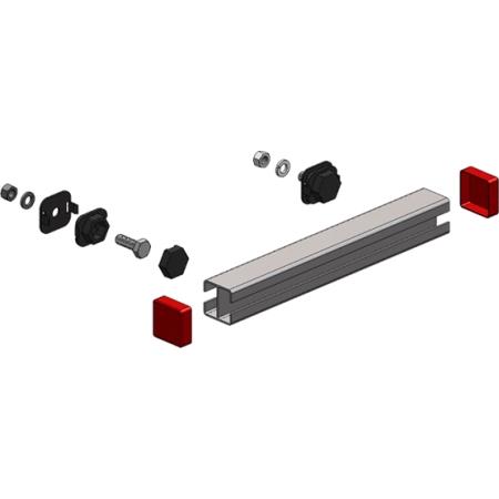 PIM Shield Rail Kit, 12-inch, M10x30mm bolts