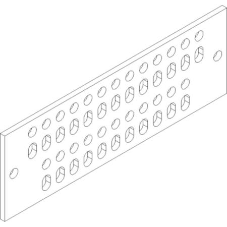 Universal Groundbar 4x12 in,tinned,no hw