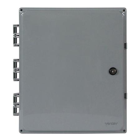 14 x 12 x 6 in NEMA 4X Heated Enclosure with Solid Door and Key Lock