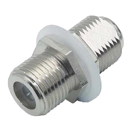 Coaxial Bulkhead Adapter, F Female / Female,75 Ohm