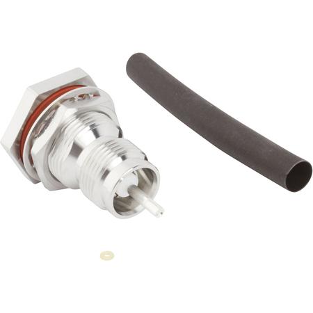 Bulkhead Mounted 2.2-5 Straight Solder Female in White Bronze