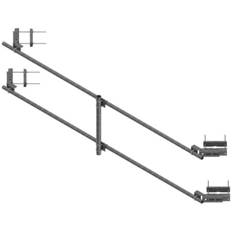 Tower Face Mount with Dual 20 ft x 3-1/2 in OD Face Pipe Supports