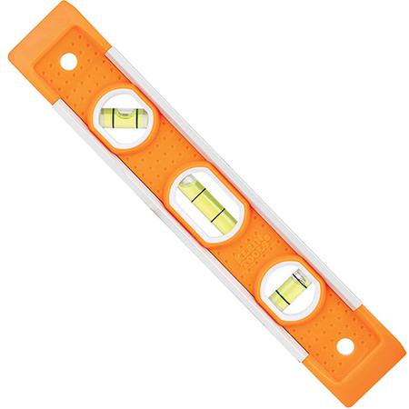 9 in 3 Vial Easy-to-Read Torpedo Level in High-Visibility Orange