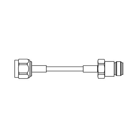 3 ft DC - 6 GHz Plenum Cable Assembly with N Male - N Female Connectors, Blue Jacket