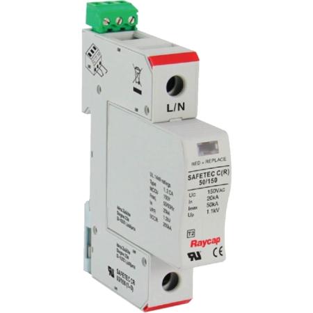 277 VAC High Energy MOV and GDT for a Single Phase