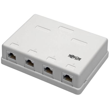 Unshielded Cat6 4-Port Surface-Mount Box