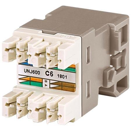 Uniprise Modular Jack, RJ45, Cat6, Unshielded