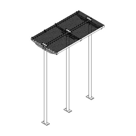 Ice Canopy, 2 Cabinet - 48” x 90” with 3 Posts