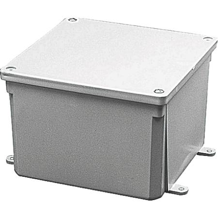 4x4x4in Molded Junction Box, Gray