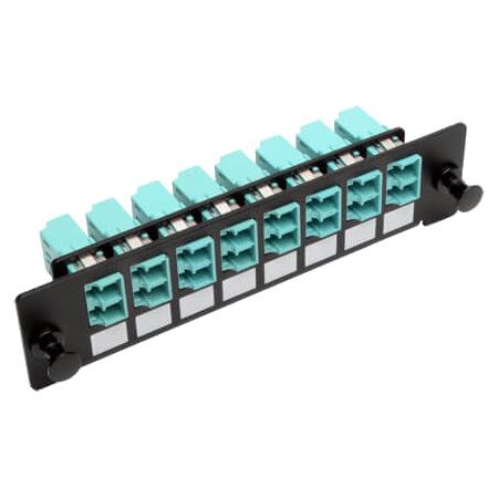 Fiber Adapter Panel (MMF/SMF), 8 LC Duplex Con.