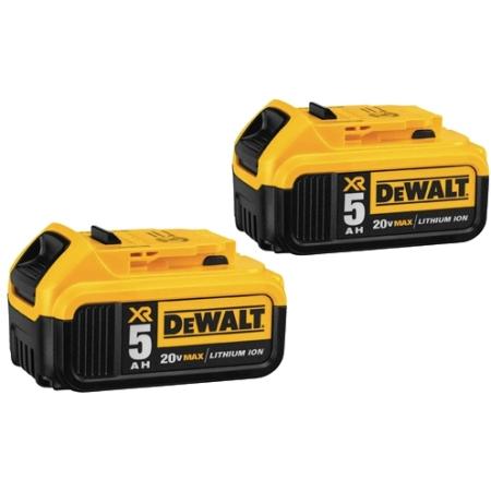 20V MAX Premium XR 5.0 AH Lithium ion 2- pack