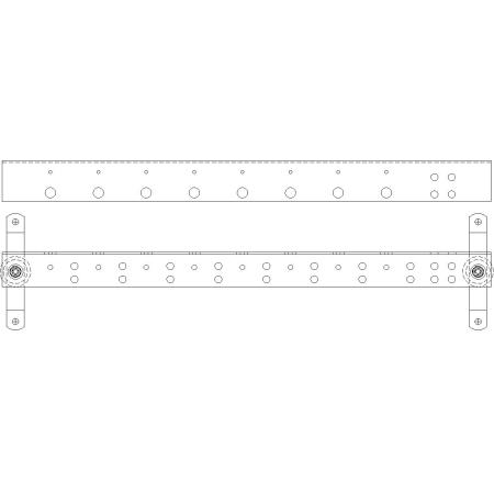 1/8 "x 4" x 28" Tin Bent Ground Bar