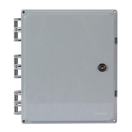 12 x 10 x 6 in NEMA 4X Enclosure with Solid Door and Key Lock, No Holes
