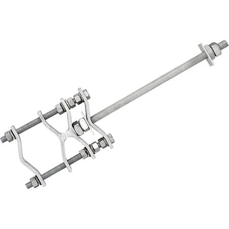 Outdoor Pipe/Wall Mounting Kit for 2.8 in OD Round Members in Silver