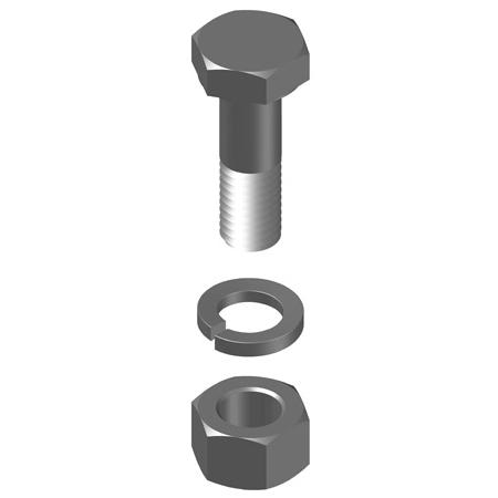 Bolt Assembly, 3/4 x 2 in, A325
