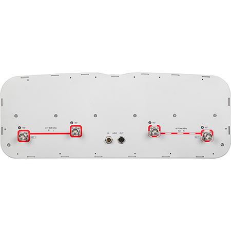 4x 617 - 806 MHz Sector Antenna with 4x 4.3-10 Female Connectors, 65 Deg HPBW