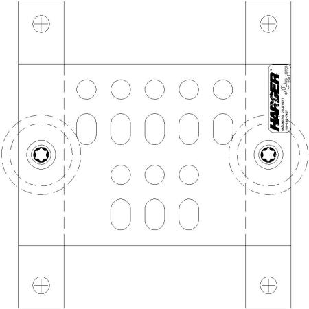 1/4 x 4 x 6 Tin Ground Bar, M Pattern, 16 Holes