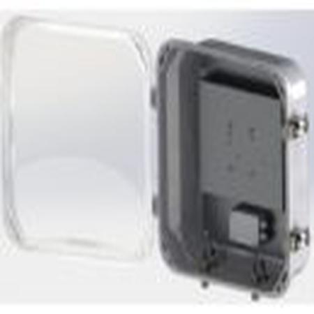 NEMA 4X Dual Line PoE Heated Polycarbonate Enclosure with Solid Door and 4 RPSMA Connectors