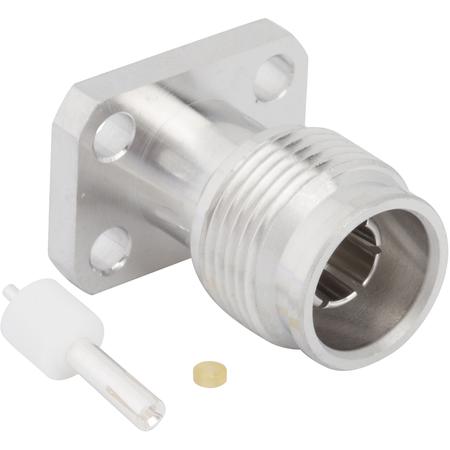 2.2-5 Panel Mount Female 4-Hole Flange in White Bronze