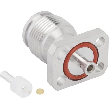 2.2-5 Panel Mount Female 4-Hole Flange in White Bronze