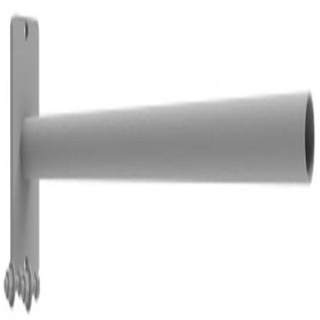 6 ft Luminaire Arm, Standard Gooseneck, 2 ft Rise in Black