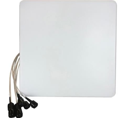 2.4/5 GHz 6 dBi Wi-Fi Directional Antenna with 8 RPSMA Male Connectors