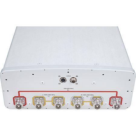 2x 698 - 896, 4x 1695 - 2360 MHz Outdoor Sector Antenna with 6x 7/16 DIN Female Connectors, 45 Deg HPBW