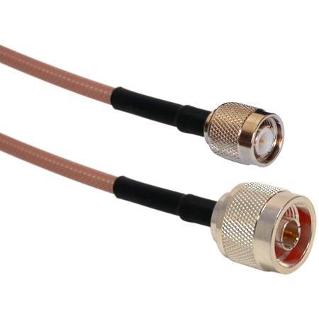 3 ft RG142 Plenum Cable Assembly with N Male - TNC Male Connectors