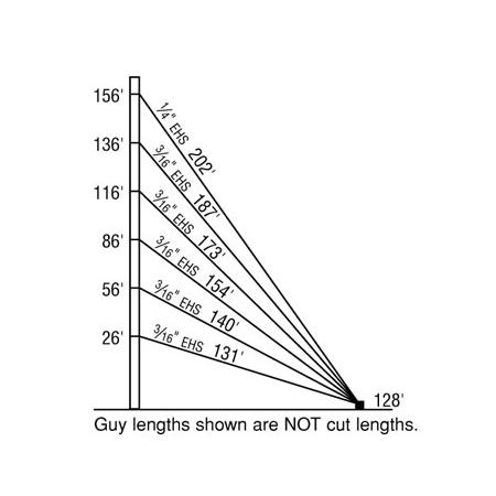 1200TLWD 160-ft Guyed Tower Kit