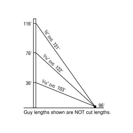 1800TLWD 120-ft Guyed Tower Kit