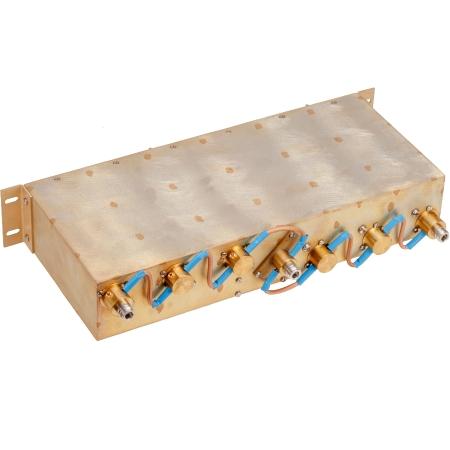 EMR 440-512 MHz Pass - Notch duplexer. Six 3" cavities. 1.3 dB IL. 100 Watt. 3-30 MHz separation. N female. Factory Tuned.