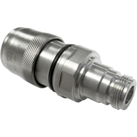 N Female Straight Connector for 1/2 in Superflexible Cable, 50 Ohm, DC – 6 GHz