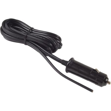 6 ft Power Port Plug for DC Operation in Black, #16 AWG and 3 A Fuse, 1 Per Pack