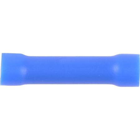 Vinyl Butt Connector in Blue, #16 - 14 AWG, 100 Pack