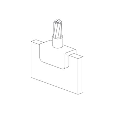 Cable to 1/4x1-1/2 in BusBar Mold,2/0 St
