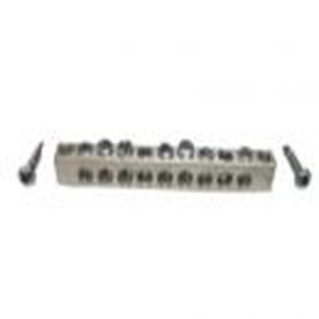 3.5 x .25 x .59 in 9-Port Enclosure Ground Bus Bar