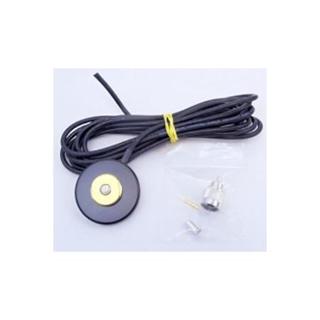 Magnetic Mount with 12 ft RG-58/U and N Male Crimp in Black